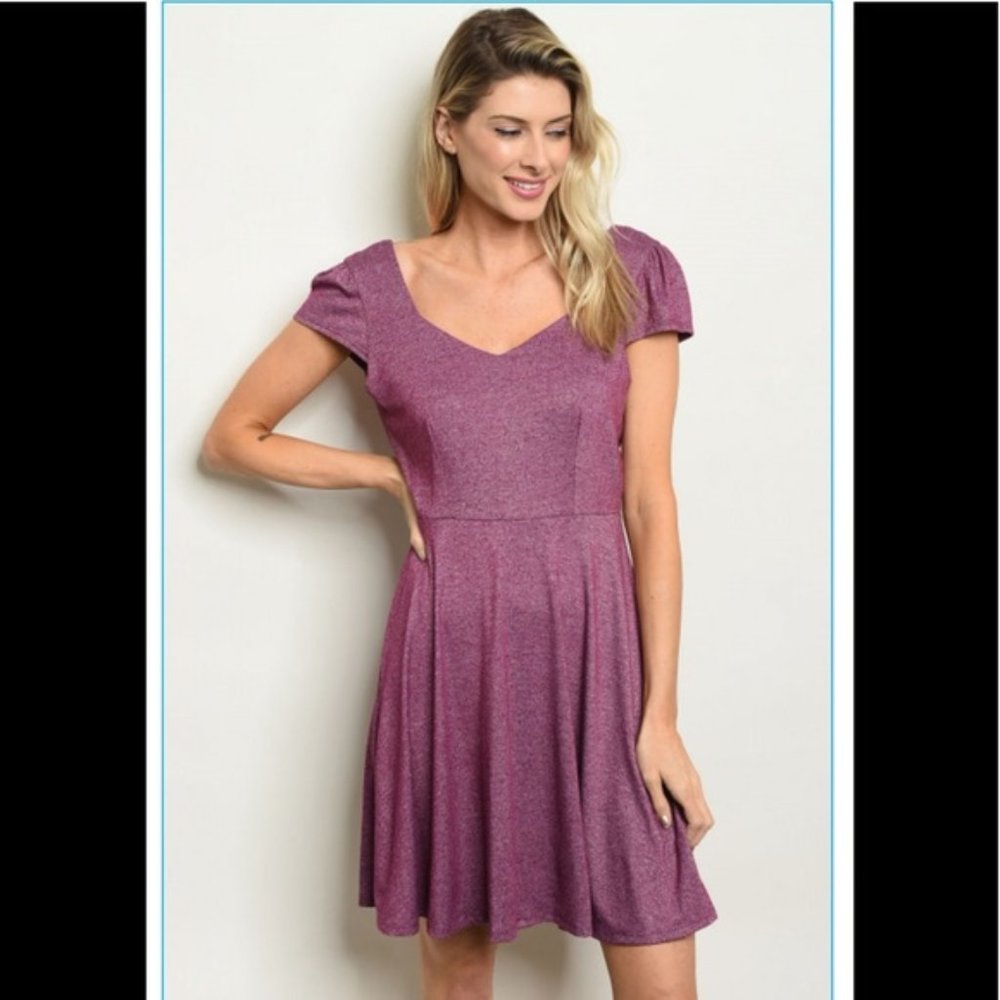 Womens purple A-line midi dress size S - Picture 2 of 2